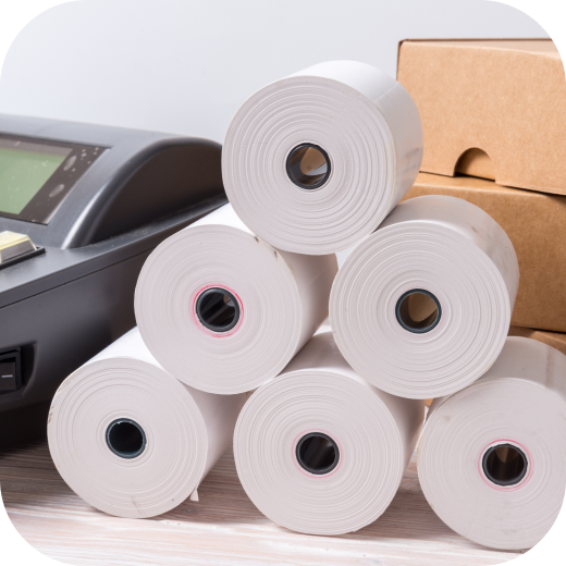 Thermal Paper Receipt Roll 2-1/4" x 50' ( 50 Rolls) (Stand Alone Terminal Receipt Paper)