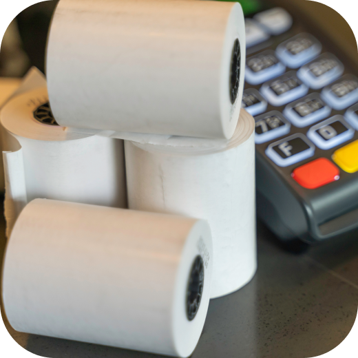 Thermal Paper Receipt Roll 2-1/4" x 50' ( 50 Rolls) (Stand Alone Terminal Receipt Paper)